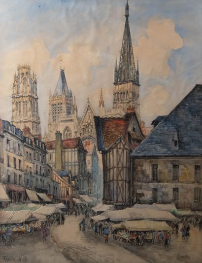 FRANK-WILL (1900-1951)
Rouen, market at the...
