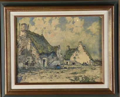 Ernest GUÉRIN (1887-1952)
Fishermen's houses,...