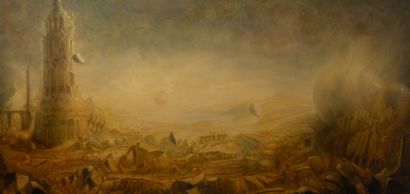 Gérard DI MACCIO (b. 1938) La Cité Oil on...