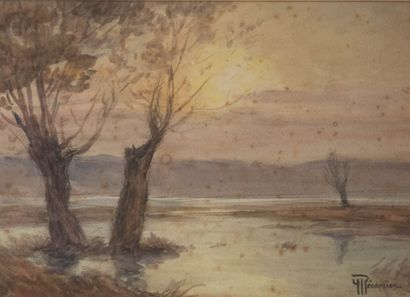 Yvonne RÉCAMIER (1888-1949)
Pond in Bugey
Watercolor...