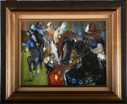 Jordi BONAS (1937-2017)
Polo, at night
Oil...
