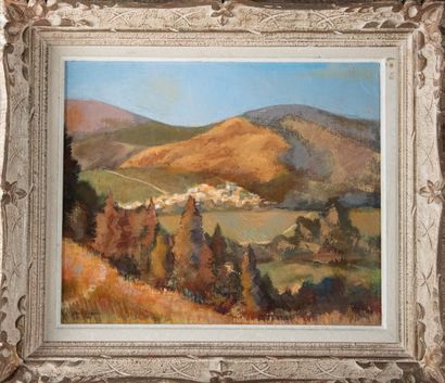 Jean PERSON (1910-2002) 
Village landscape...