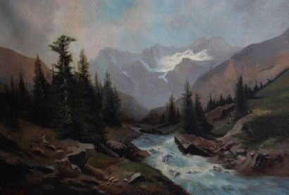VIVIEN (French school, late 19th century)
Mountain...