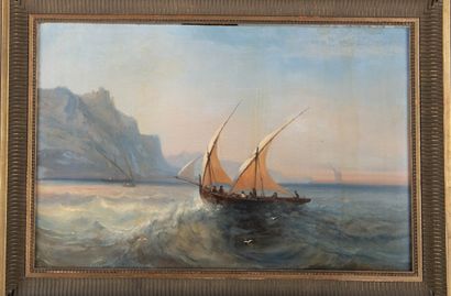 Auguste JUGELET (1805-1875)
Sailboat in the...