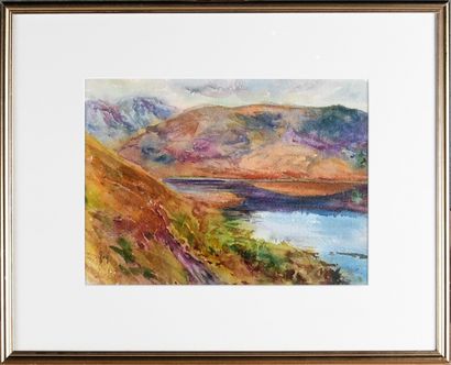 Adolphe REY (1863-1944)
Lake Chambon (Puy-de-Dôme)
Watercolor,...