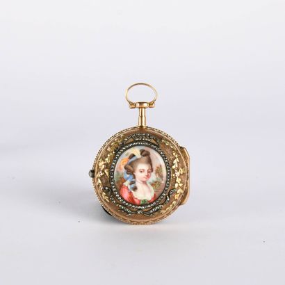 ABRAHAM COLOMBY
Montre dite oignon en or...