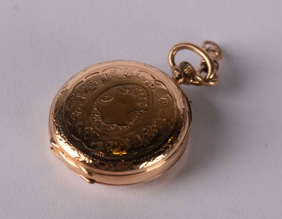 Montre de col ancienne en or jaune 18 K (750°/00...