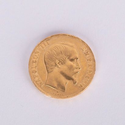 1 pièce 50 FF or
Napoléon III de 1857 
(16,2...