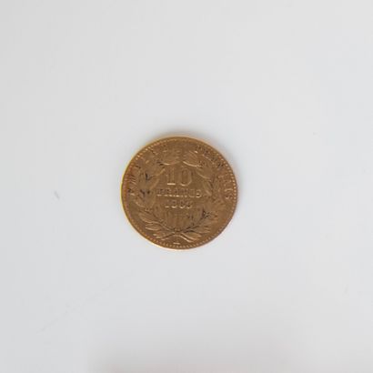 10 Francs Français or Napoléon III lauré...