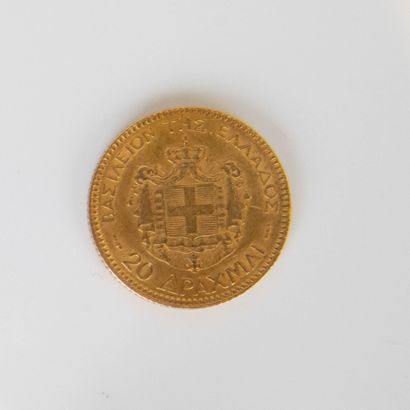 20 Drachmes Grecs or Georges 1er 1884 A