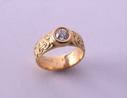 GOINEAU
Ring in 18 K (750°/00 ) yellow gold...