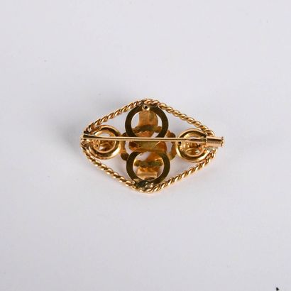 Broche en or jaune 18K (750°/00 )de forme...