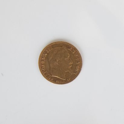 10 Francs Français or Napoléon III lauré...