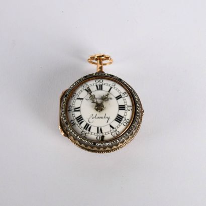 ABRAHAM COLOMBY
Montre dite oignon en or...