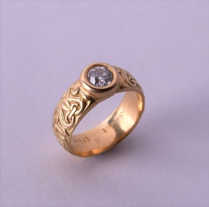 GOINEAU
Ring in 18 K (750°/00 ) yellow gold...