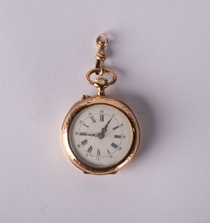 Montre de col ancienne en or jaune 18 K (750°/00...