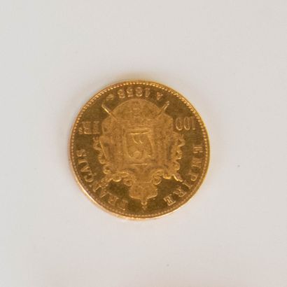 100 Francs Français Or Napoléon III non lauré...