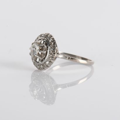 Rosette ring centered on an old-cut diamond
0.50...