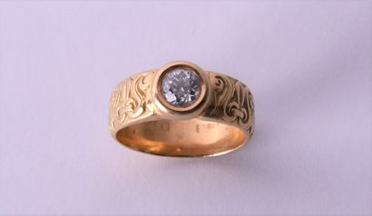 GOINEAU
Ring in 18 K (750°/00 ) yellow gold...