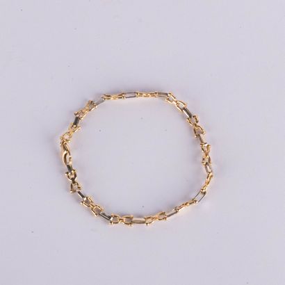 Bracelet in 18K (750°/00 ) yellow and white...