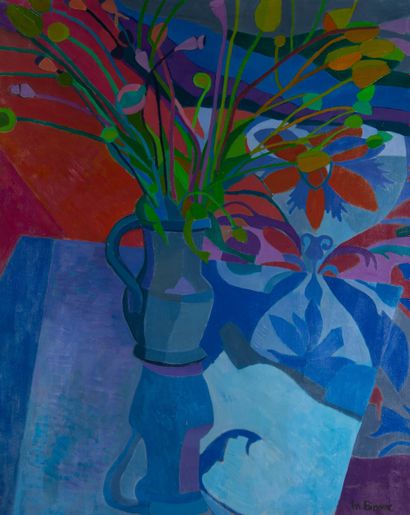 Mireille BINOUX (1929-2014) 
Les pavots 
Huile...