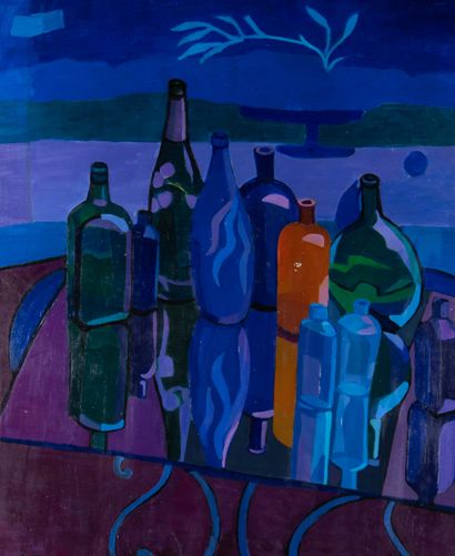 Mireille BINOUX (1929-2014) 
Les flacons,...