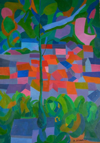 Mireille BINOUX (1929-2014) 
Bougival vertical,...