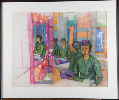Mireille BINOUX (1929-2014) 
Autoportrait...