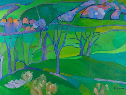 Mireille BINOUX (1929-2014) 
Paysage d'hiver,...