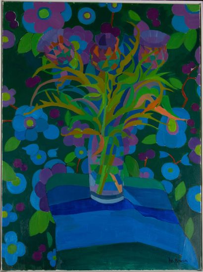 Mireille BINOUX (1929-2014) 
Les artichauts,...