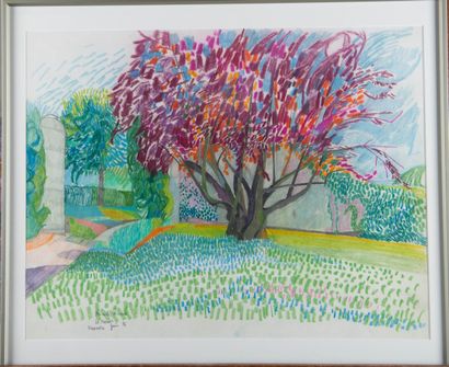 Mireille BINOUX (1929-2014) 
Le prunus à...