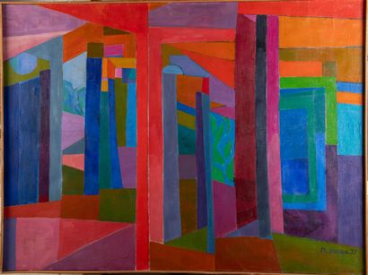 Mireille BINOUX (1929-2014) 
Jeux de miroirs,...