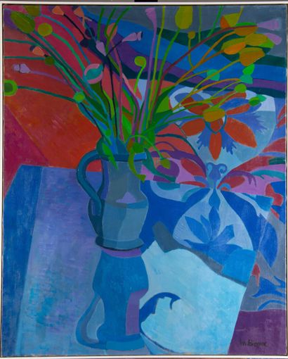 Mireille BINOUX (1929-2014) 
Les pavots 
Huile...