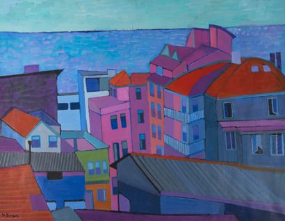 Mireille BINOUX (1929-2014) 
Vue d'Istanbul...