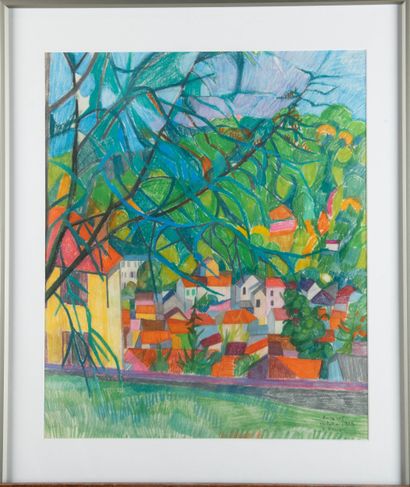 Mireille BINOUX (1929-2014) 
Bougival, vue...