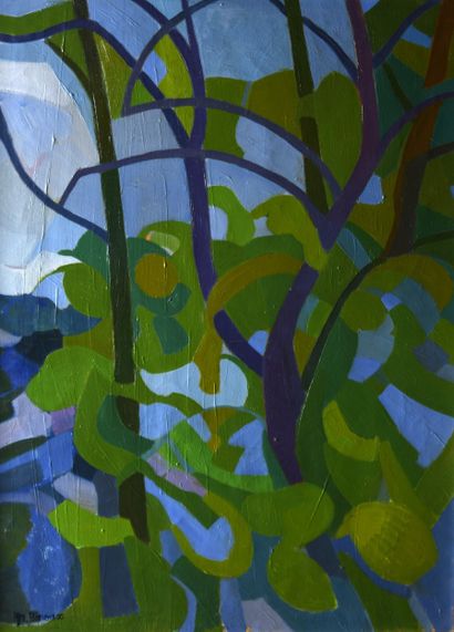 Mireille BINOUX (1929-2014) 
Deux arbres,...