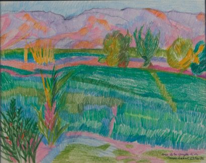 Mireille BINOUX (1929-2014) 
Vue de la Gazelle...