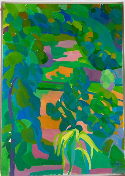 Mireille BINOUX (1929-2014) 
Paysage de challementeau...