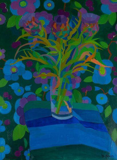 Mireille BINOUX (1929-2014) 
Les artichauts,...
