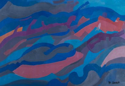 Mireille BINOUX (1929-2014) 
Nuages 1 
Huile...