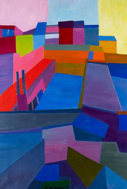 Mireille BINOUX (1929-2014) 
Les toits de...