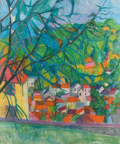 Mireille BINOUX (1929-2014) 
Bougival, vue...