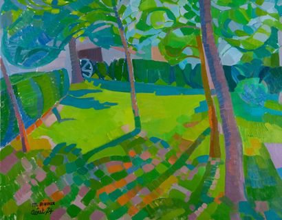 Mireille BINOUX (1929-2014) 
Vue du jardin...