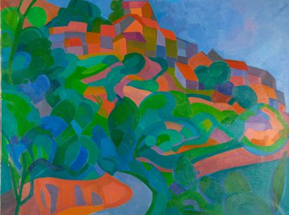 Mireille BINOUX (1929-2014) 
Village sur...
