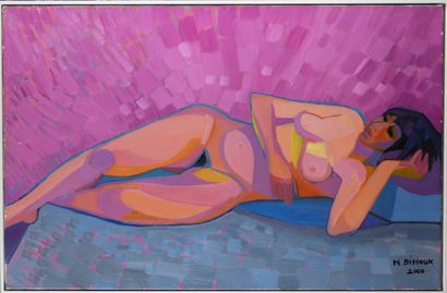 Mireille BINOUX (1929-2014) 
Nu rose, 2000...