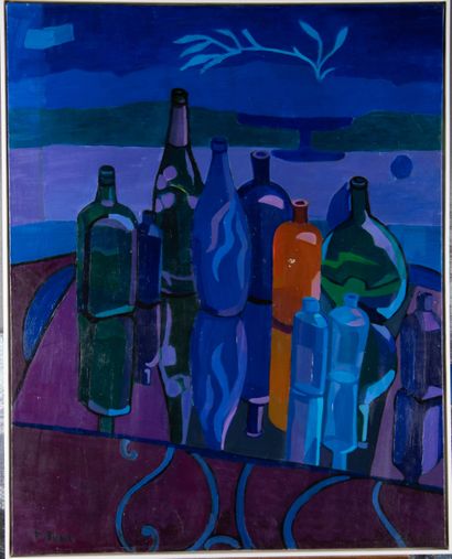 Mireille BINOUX (1929-2014) 
Les flacons,...