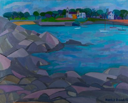 Mireille BINOUX (1929-2014) 
Les rochers...