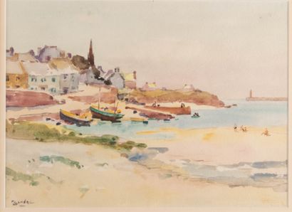 Marcel GENDRE (1909-1997)
Plage de Tréboul...
