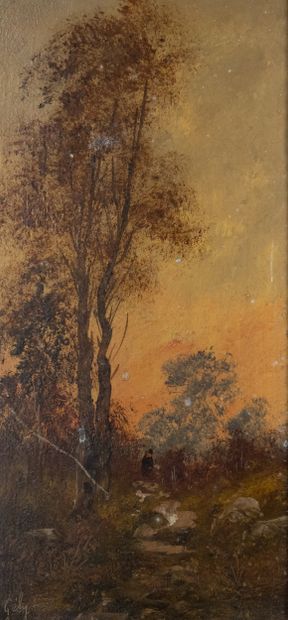GELY (XXème siècle)
Chasseur en sous-bois
Huile...