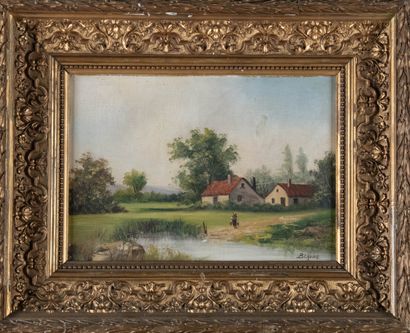 BEAUNE (XIX-XXème siècle)
Paysage à la porteuse...